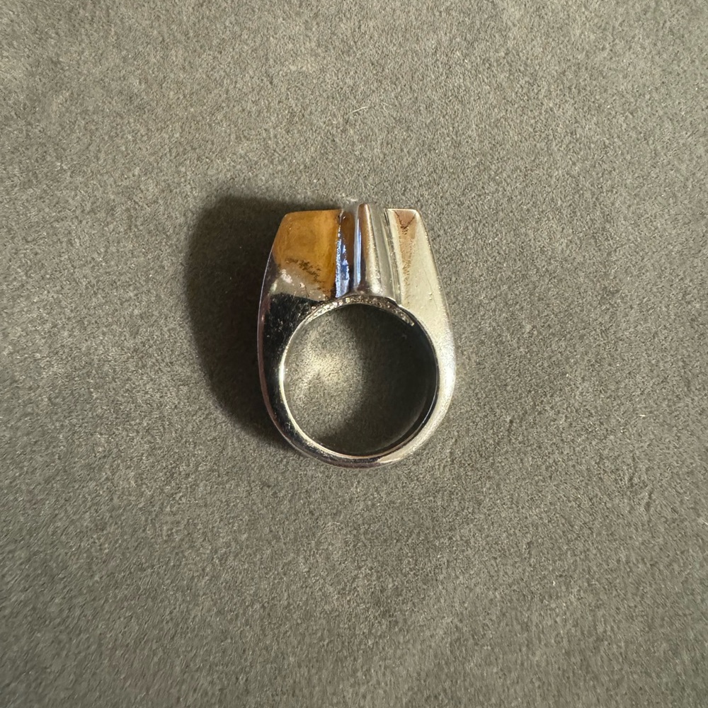 Chunky Statement, Silver Tone Star Ring - image 3